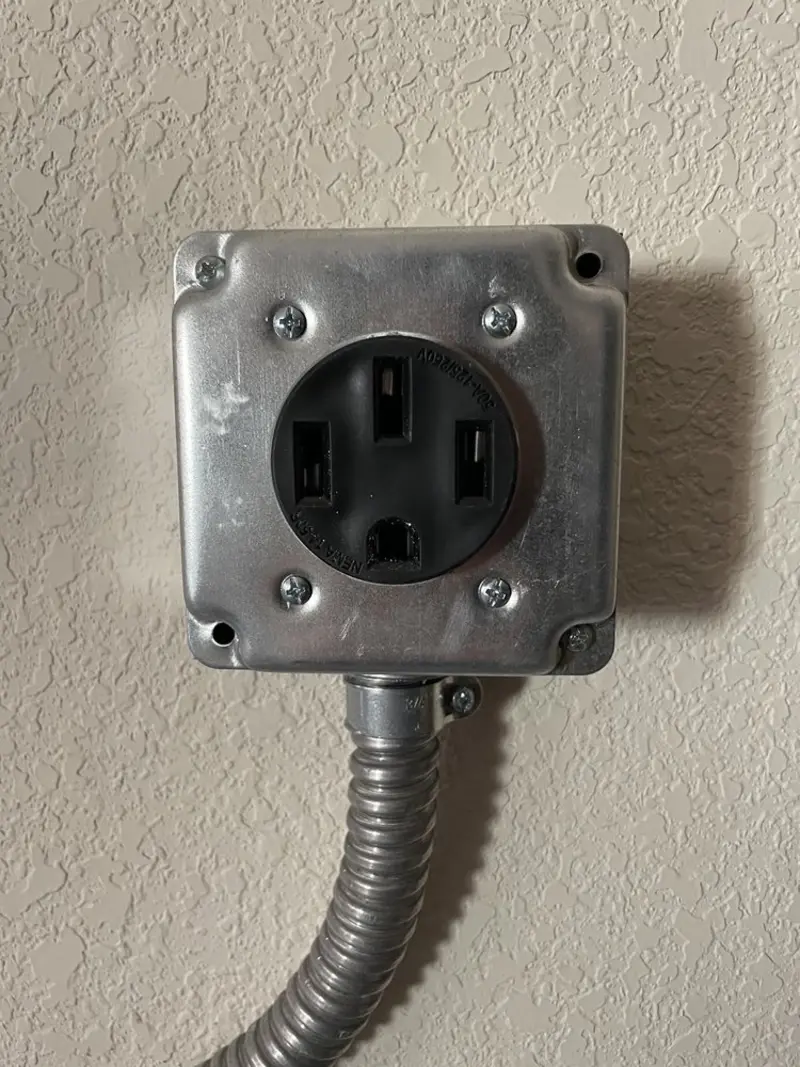 NEMA 14-50 outlet installed for Electrical Panel Upgrade in Scappoose